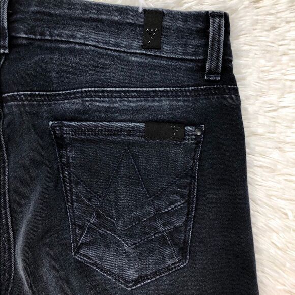 7 For All Mankind 7FAM Skinny A-Pocket Black Jeans 26 - Picture 7 of 7